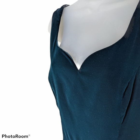 Vintage Velvet Dress Karen Lucas for Niki Green Wiggle Dress Sleeveless Union 12 - Picture 2 of 15